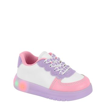 Tenis-Casual-Rosa-e-Lilas-Kids-Luzes-|-Molekinha-Tamanho--18---Cor--BRANCO-0